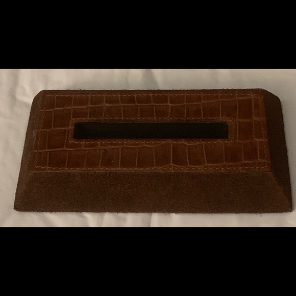 Rare Bombay Business Card Holder Heavy/Leather/Suede - Picture 4 of 7